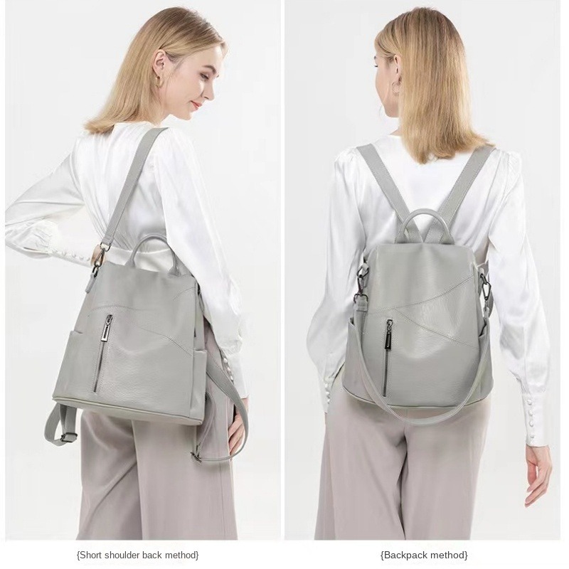 韓版新款時尚大容量女背包防水防盜書包旅行包-細節圖6