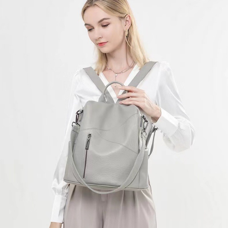 韓版新款時尚大容量女背包防水防盜書包旅行包-細節圖8