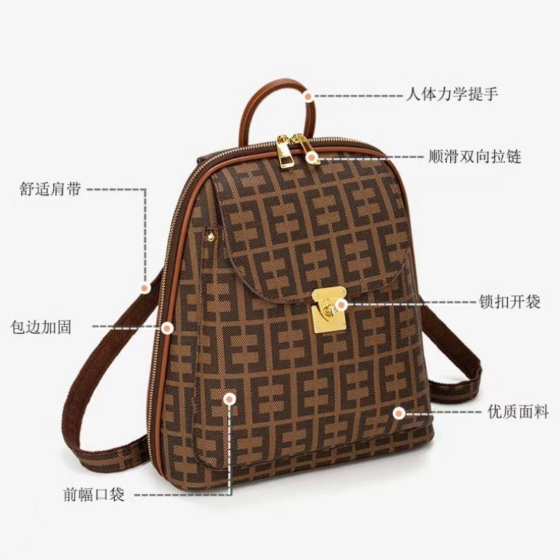 韓版時尚高級感女背包大容量防水防盜旅行包-細節圖3