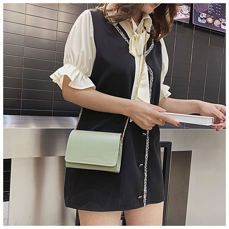 小包包女夏季新款韓版斜揹包時尚側揹包百搭女包簡約ins鏈條包肩揹包小方包-細節圖2