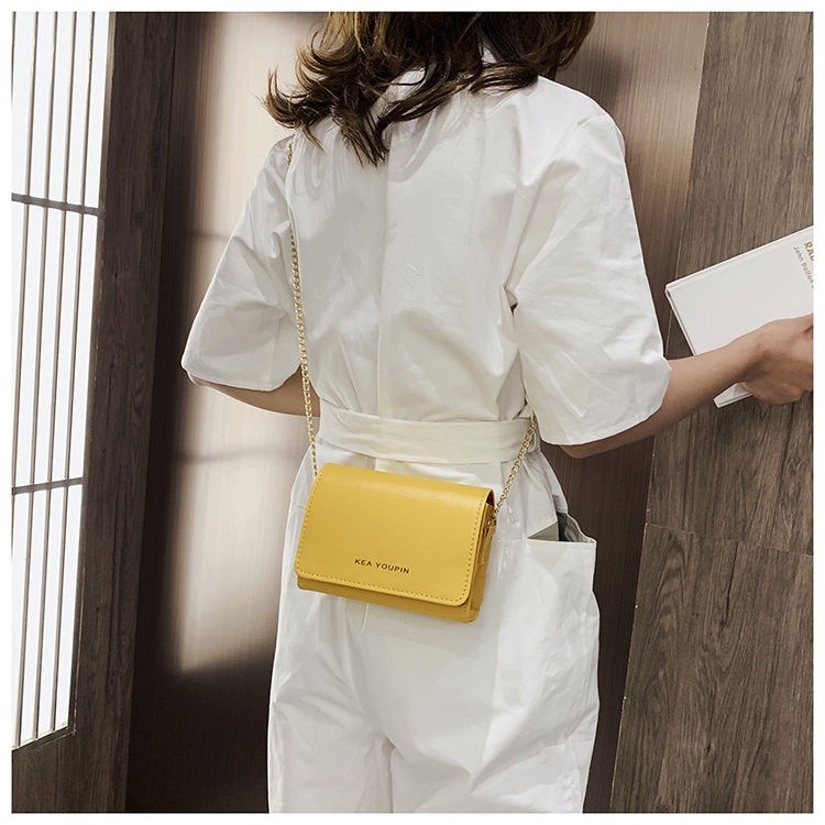 小包包女夏季新款韓版斜揹包時尚側揹包百搭女包簡約ins鏈條包肩揹包小方包-細節圖3