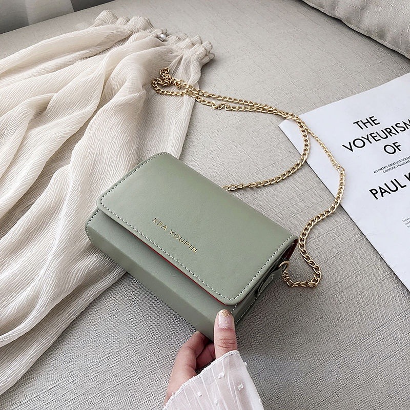 小包包女夏季新款韓版斜揹包時尚側揹包百搭女包簡約ins鏈條包肩揹包小方包-細節圖6