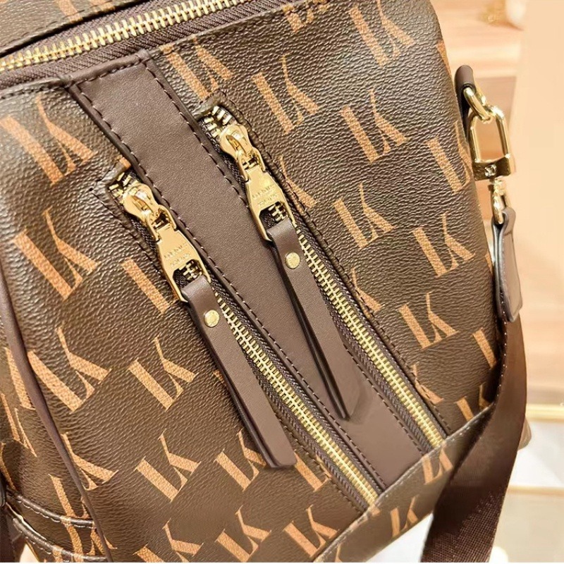  香港設計大容量真皮女背包書包旅行包-細節圖5