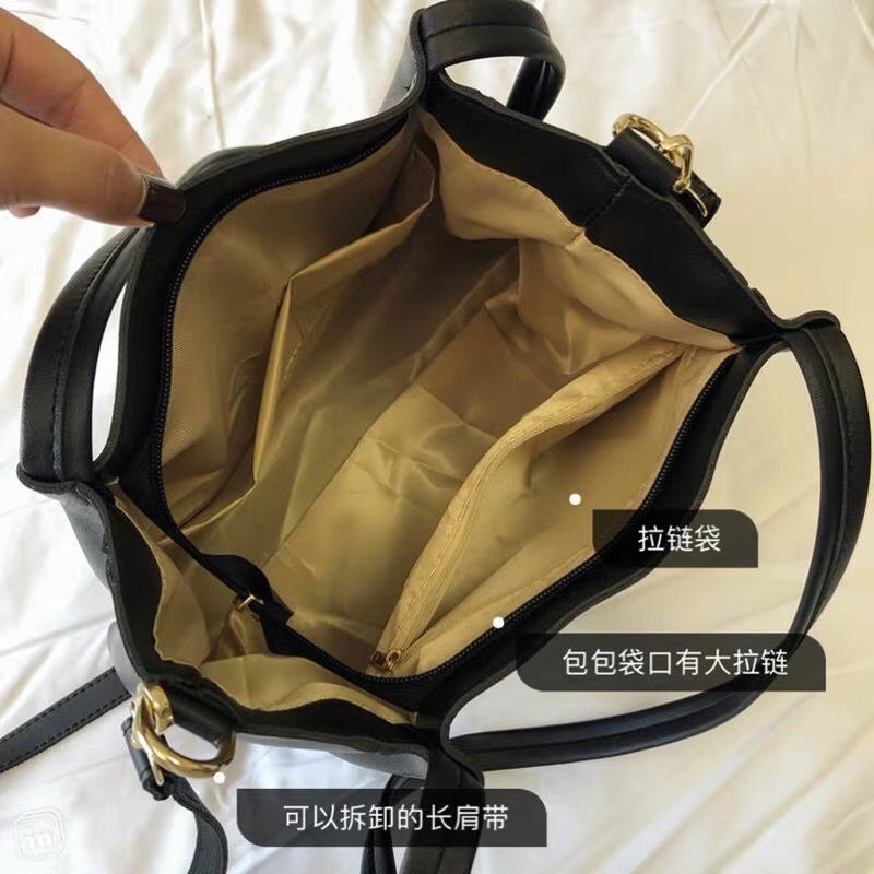 韓版簡約女士托特包 都市麗人✨拉鍊托特包 斜背包 大容量包包女 韓國托特包 側背包女 側包-細節圖4