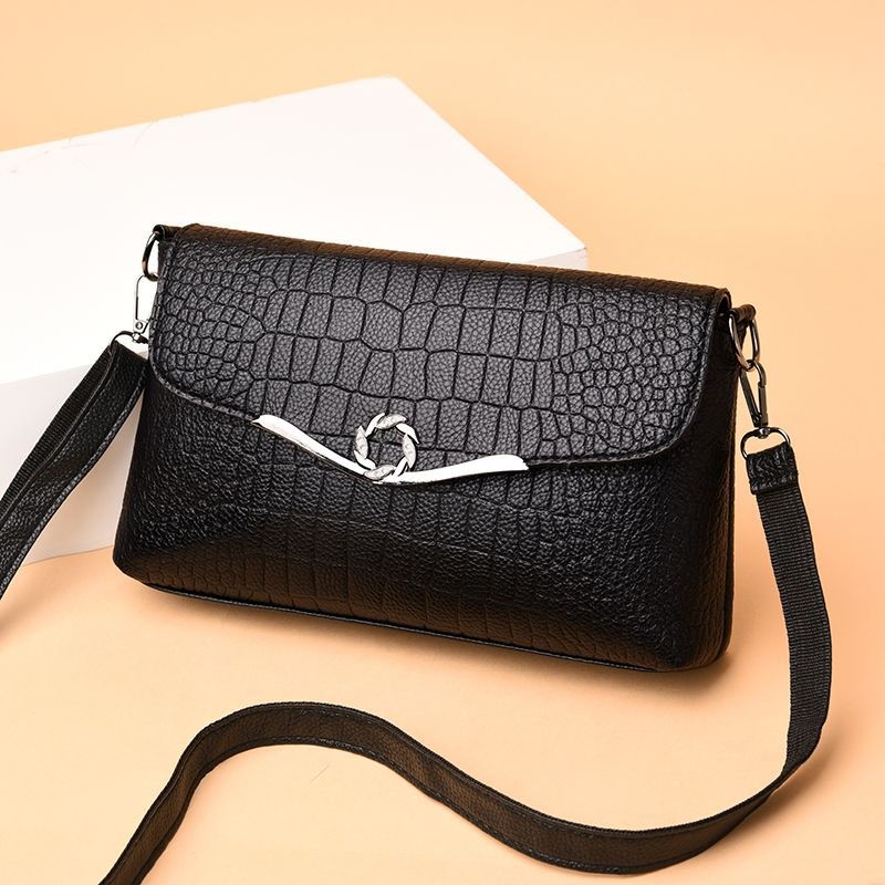  包包女時尚新款百搭軟皮中老年小包包女士單肩斜背包-細節圖2