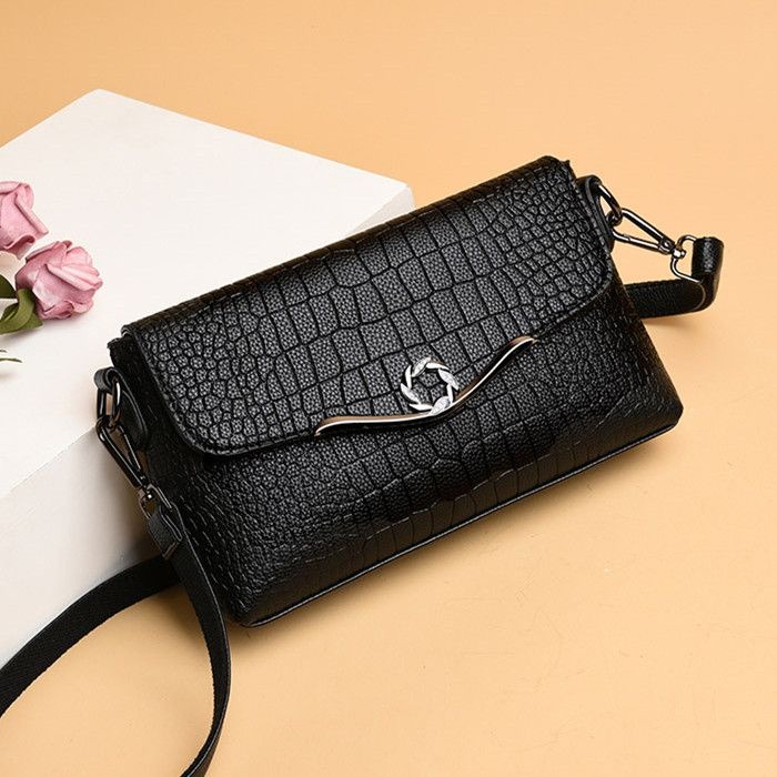  包包女時尚新款百搭軟皮中老年小包包女士單肩斜背包-細節圖4