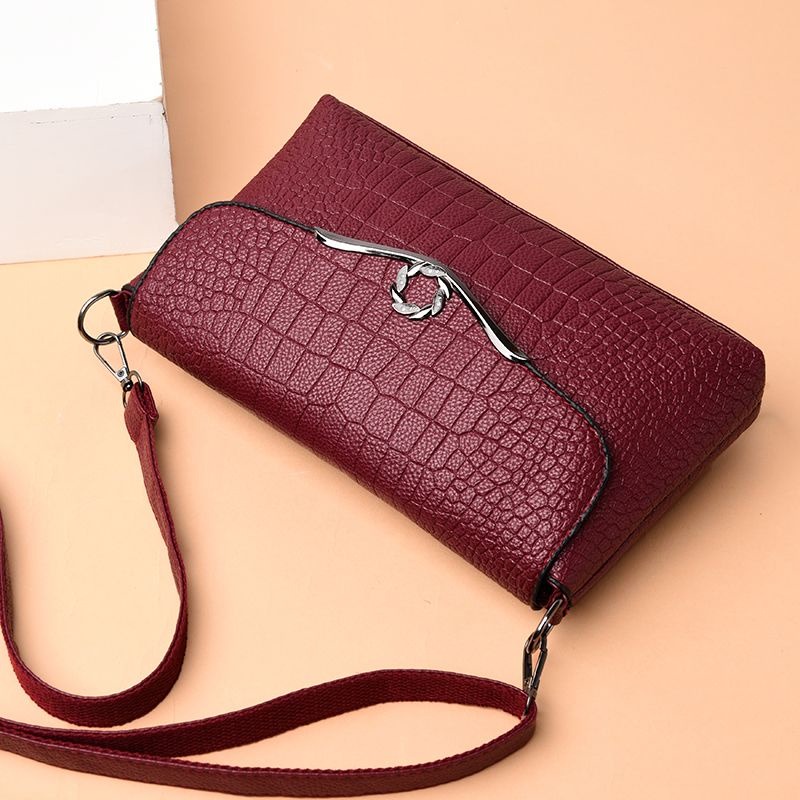  包包女時尚新款百搭軟皮中老年小包包女士單肩斜背包-細節圖7