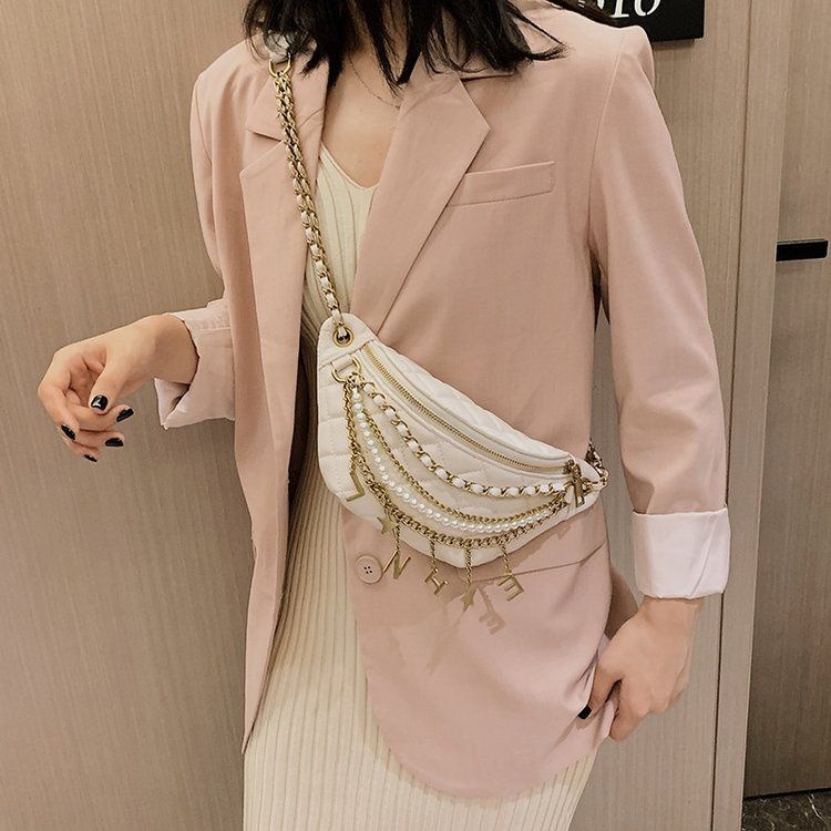 網紅同款包小包包女2023流行新款潮百搭菱格鏈條洋氣時尚腰包胸包-細節圖8