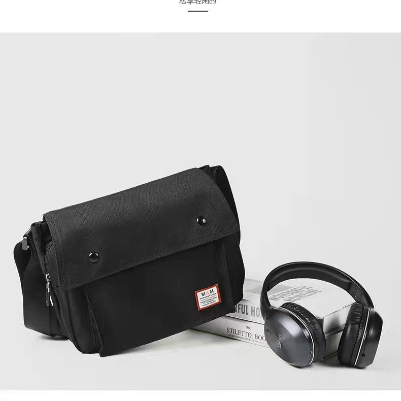 潮流斜挎包 男士單肩包 郵差包 運動包 斜背包 側背包 日系街頭風男生包包 小包 簡約學院風男包 防水牛津布休閒包-細節圖2