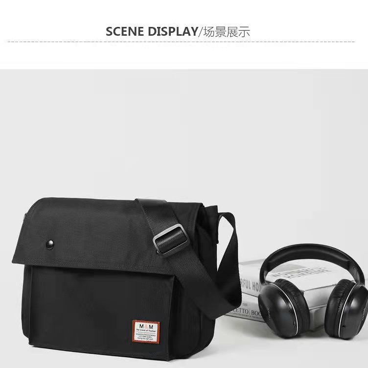 潮流斜挎包 男士單肩包 郵差包 運動包 斜背包 側背包 日系街頭風男生包包 小包 簡約學院風男包 防水牛津布休閒包-細節圖3