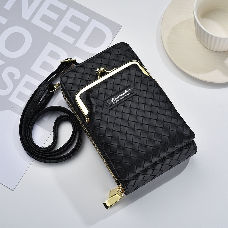 雙拉鍊高端時尚錢包女士手機包大空間錢包 2023 新款# 郵差包# 手拿包-細節圖3