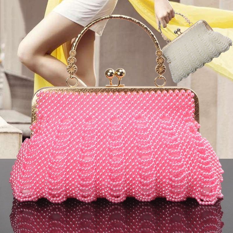 全新手工串珠包 DIY 材料包單肩包水鑽編織手提包斜挎包 DIY包-細節圖8