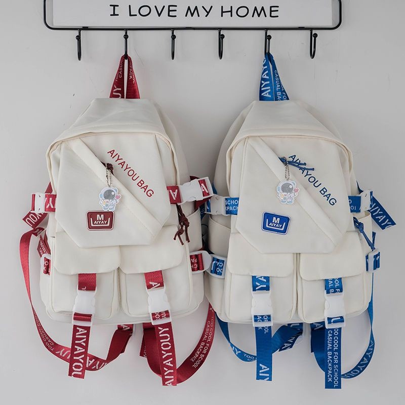 拼色小背包女小迷你日系女小背包大學生書包輕便運動小包-細節圖2