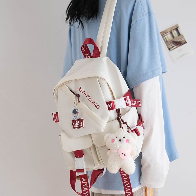 拼色小背包女小迷你日系女小背包大學生書包輕便運動小包-細節圖5