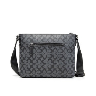 男士斜背包 C紋斜背包 休閒簡約側背包 男生單肩街頭時尚側背包 學生潮流斜背包 郵差挎包 時尚男包男士斜背包 C紋斜背包-細節圖2