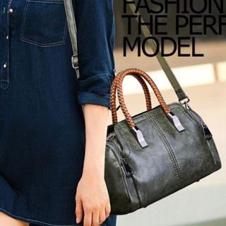 限時下殺，極速發貨輕便功能手提包女手拎單肩斜挎麻花圓環枕頭包包女式手提包手挽包女式休閒側背包大容量大包托特包皮革手挽包-細節圖6