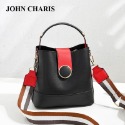 側肩包JOHN CHARIS寬帶小包包女百搭單肩斜挎手提大容量水桶包時尚韓版女側背包 肩背包-規格圖8