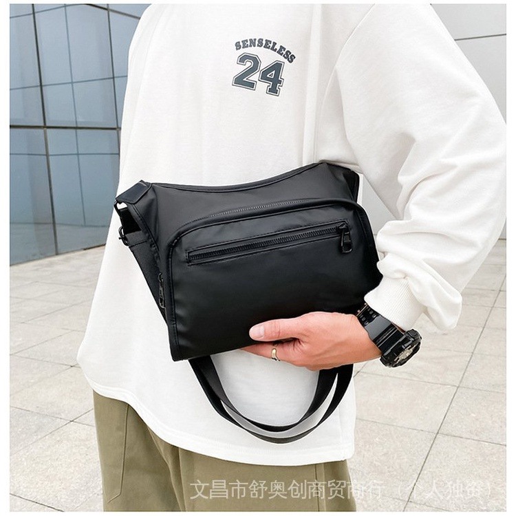 2023新款 牛津布男包 小掛包 戶外騎行背包 斜背包 簡約 耐磨 单肩包 今年流行 男包包 女包-細節圖3