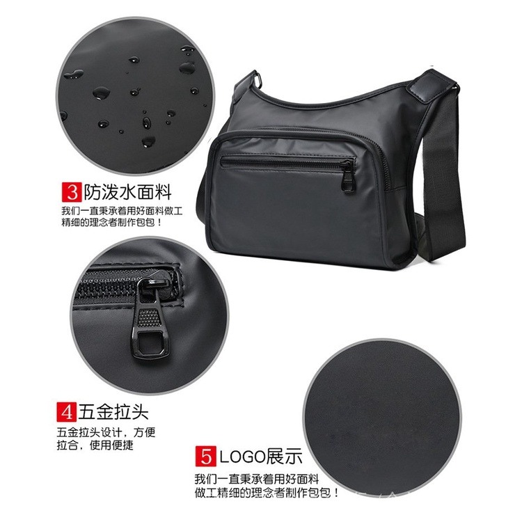 2023新款 牛津布男包 小掛包 戶外騎行背包 斜背包 簡約 耐磨 单肩包 今年流行 男包包 女包-細節圖6