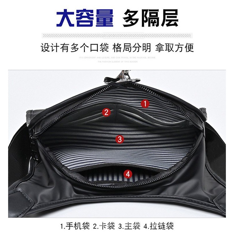 2023新款 牛津布男包 小掛包 戶外騎行背包 斜背包 簡約 耐磨 单肩包 今年流行 男包包 女包-細節圖8