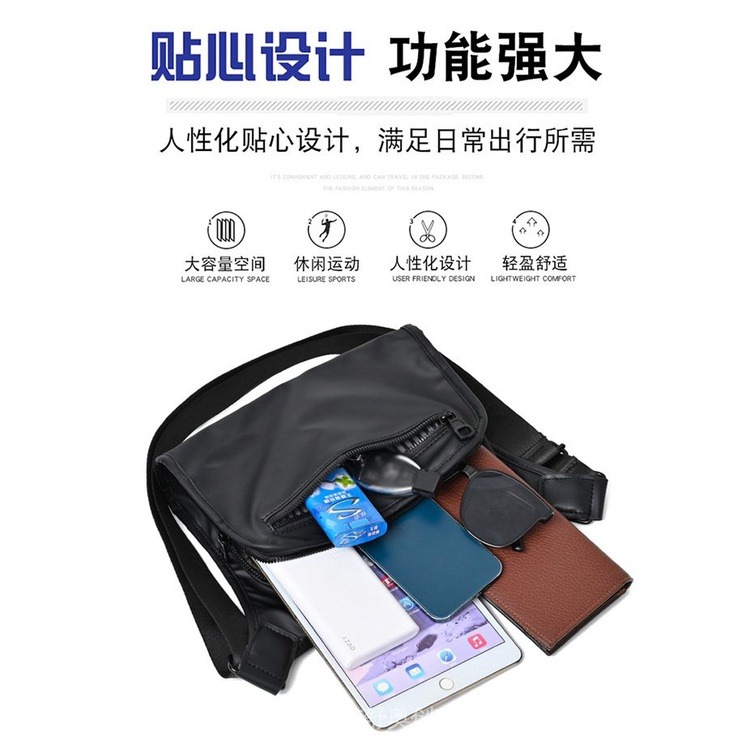 2023新款 牛津布男包 小掛包 戶外騎行背包 斜背包 簡約 耐磨 单肩包 今年流行 男包包 女包-細節圖9