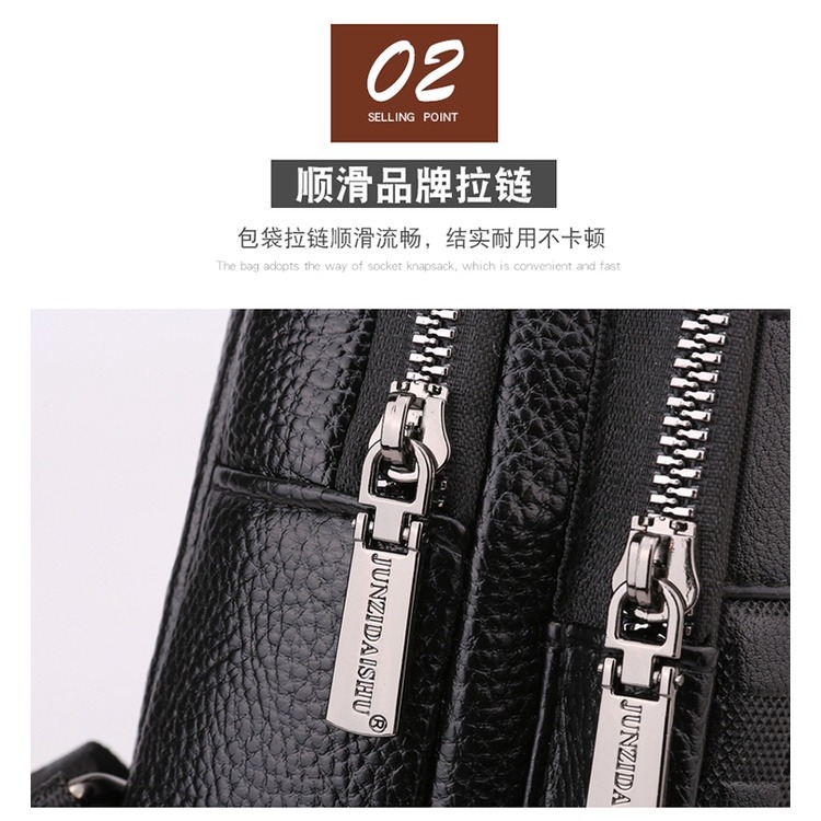 多功能男士 胸包 歐美潮流 PU軟皮 側背包 時尚炫酷 防潑水 男士商務 證件包 斜背包-細節圖4