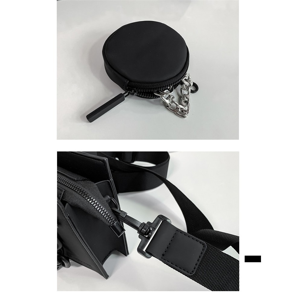  亞克力鏈條 信封包 男士多功能 手提包 時尚潮流 單肩包 斜挎包 斜背包 休閒百搭 小方包-細節圖9