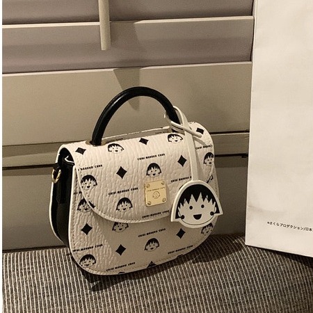  包包女 櫻桃小丸子 南風 風之唱片馬鞍包 新款手提單肩斜挎小包-細節圖4