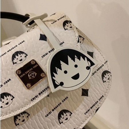  包包女 櫻桃小丸子 南風 風之唱片馬鞍包 新款手提單肩斜挎小包-細節圖5