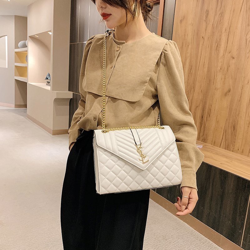 時尚繡線菱格 小方包 韓版ins 百搭休閒 鏈帶包 單肩包 斜挎包 洋氣質感 氣質女神 側背包 斜背包-細節圖3