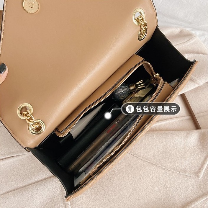 時尚繡線菱格 小方包 韓版ins 百搭休閒 鏈帶包 單肩包 斜挎包 洋氣質感 氣質女神 側背包 斜背包-細節圖8