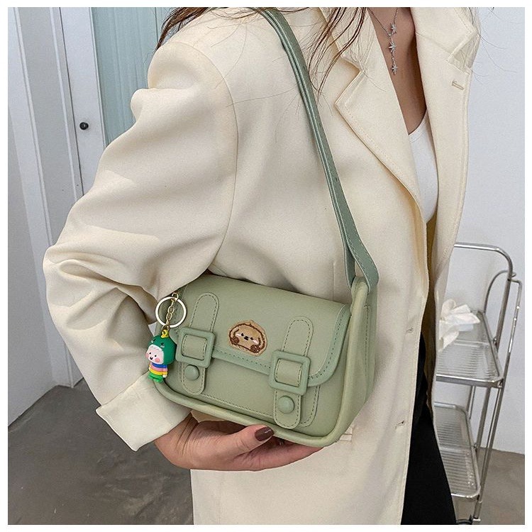 劍橋包 新款 學院可愛風斜背包 包包女 時尚單肩腋下包 少女溫柔風斜背包-細節圖3