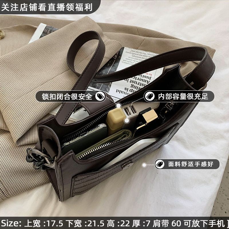 包包女包小眾設計ins包包女2023新款潮韓版百搭質感時尚高級感單肩斜背包斜挎包肩背包-細節圖8