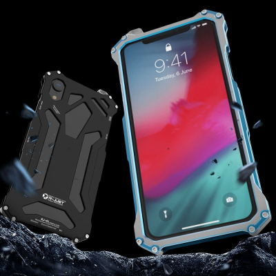 【R-JUST】高達戰甲 蘋果 iPhone XS Max / XR / X 手機殼 鎂鋁合金 金屬保護殼 全包防摔硬殼