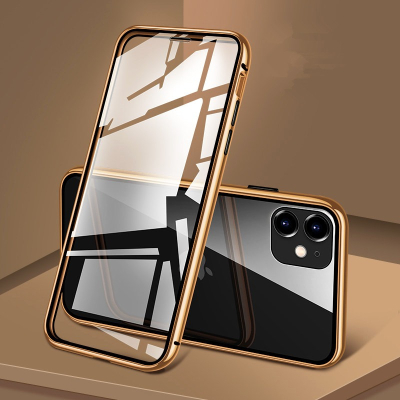 雙面玻璃 萬磁王 iPhone 12 Pro Max 5G 蘋果12 Mini前後玻璃磁吸手機殼 防摔保護殼 鎂鋁合金框