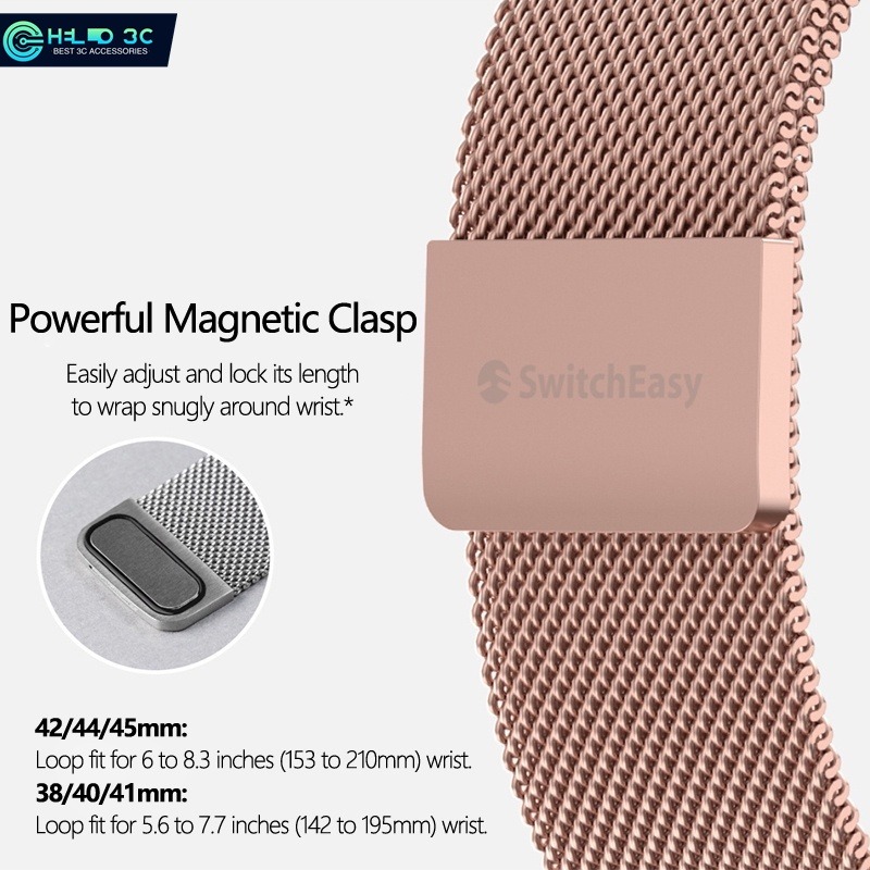 魚骨牌 米蘭不鏽鋼 Apple Watch 丝滑金屬磁吸錶帶-細節圖6