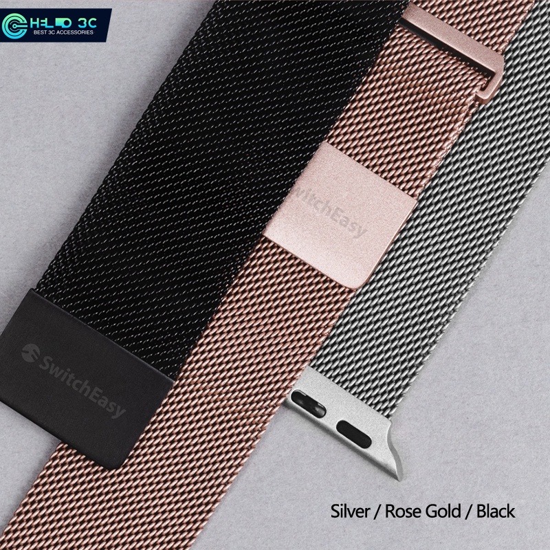 魚骨牌 米蘭不鏽鋼 Apple Watch 丝滑金屬磁吸錶帶-細節圖7