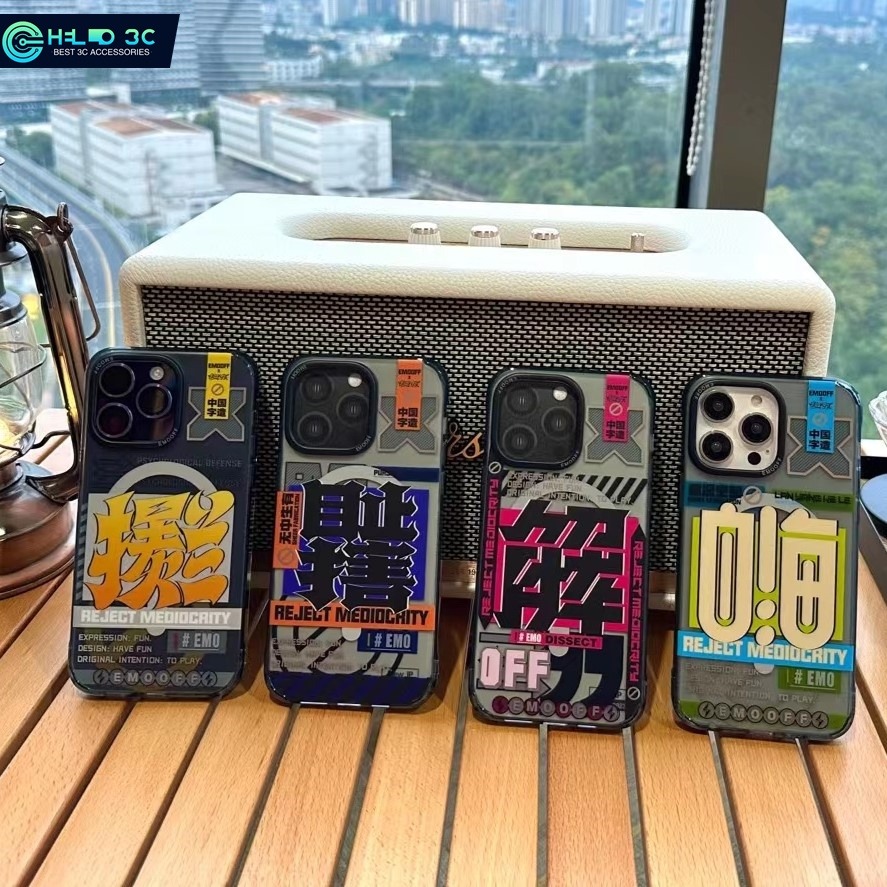 EMOOFF瘋狂造字磁吸手機殼適用 iphone 14 手機殼 磨砂防摔防指紋iphone 14 pro max手機殼-細節圖5
