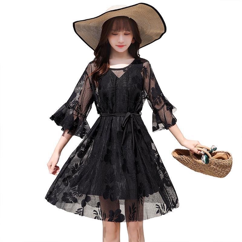 大尺寸泳裝胖MM100公斤可穿泳裝多件式泳裝肩帶泳裝防曬泳裝保守泳裝顯瘦遮肚防曬-細節圖4