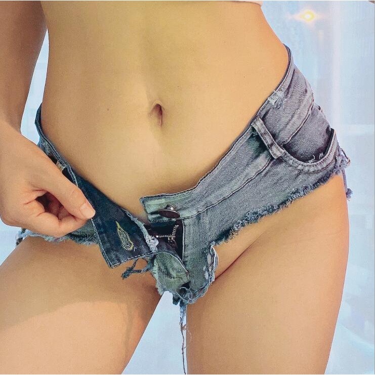 牛仔短褲 低腰 超短 熱褲 歐美性感彈力牛仔短褲 牛仔褲 酒吧夜店女裝 批發價-細節圖2