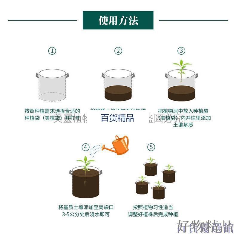 【百貨精品】【耐用10年】grow bag方形種植袋 加厚無紡布美植袋 植樹袋 花園植物生-細節圖9