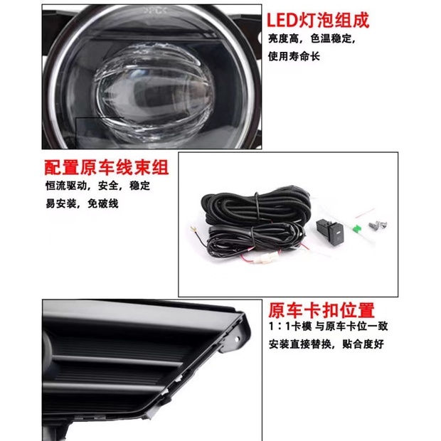 【品為車品】適用於20-22款CRV 5 5.5代霧燈總成LED總成 日行燈 LED 前霧燈改裝專用高亮霧燈-細節圖5