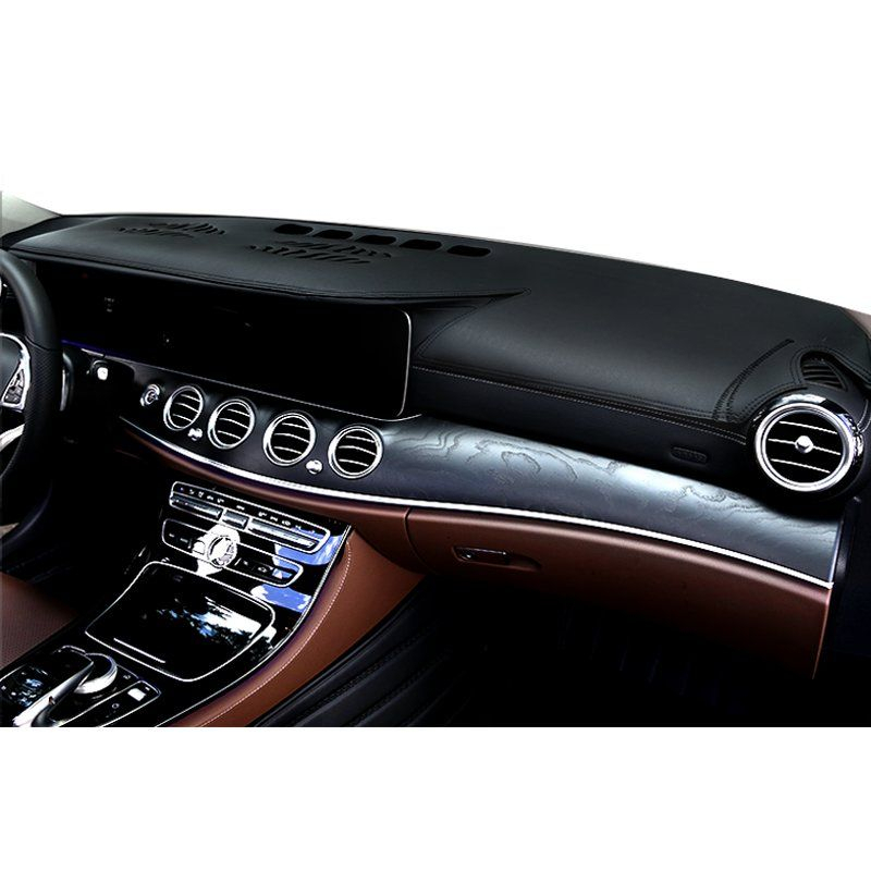 【品為車品】適用賓士C級E級皮中控遮陽墊 GLA GLC改裝防曬儀表臺避光墊-細節圖5