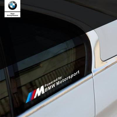 【品為車品】專用BMW寶馬後窗三角貼紙 新3系5系x1x5x3拉花貼紙 側窗車貼m標貼紙