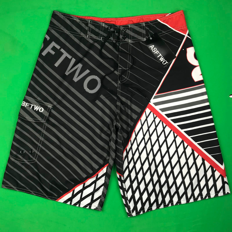 Asftwo 男士褲子衝浪沙灘短褲休閒速乾游泳寬鬆運動現貨-細節圖2