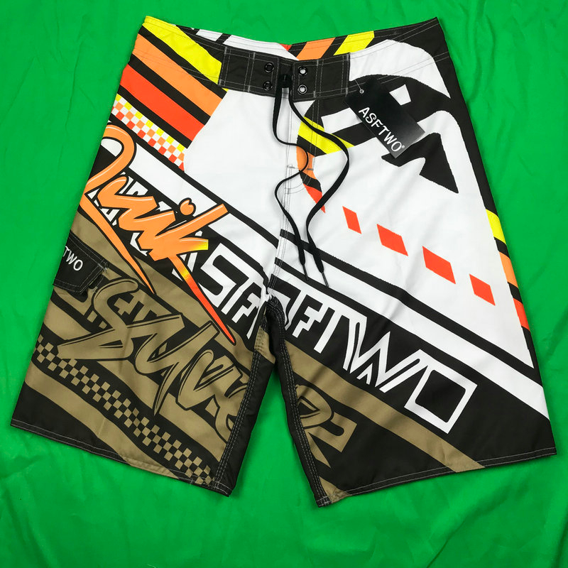 Asftwo 男士褲子衝浪沙灘短褲休閒速乾游泳寬鬆運動現貨-細節圖5