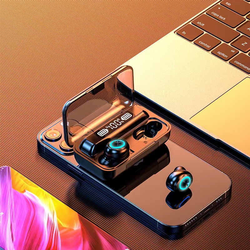【現貨】真無線藍牙耳機 藍芽耳機 觸控三屏LED電量顯示 蘋果安卓通用 藍牙耳機高續航持久 防潑水運動耳機 自動配對-細節圖7