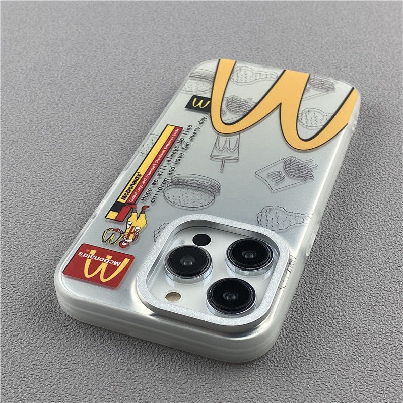 【拾趣】麥當勞漢堡薯條保護殼 手機殼 iphone13promax蘋果14手機殼12磨砂硬殼-細節圖2