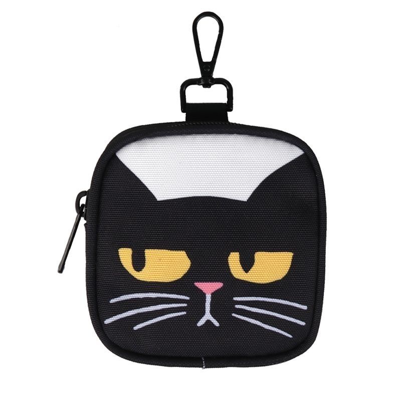 【拾趣】FREEIN貓咪鑰匙包零錢包卡包口紅包抽拉式正便捷拼色隨身帶便攜迷你包-細節圖4