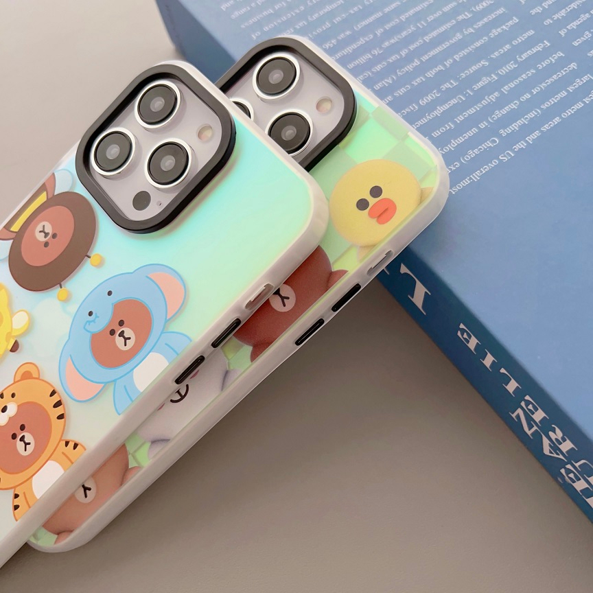 【拾趣】布朗熊 iphone 12 pro 手機殼 蘋果14 max 13 12 11 Plus 手機保護殼-細節圖7